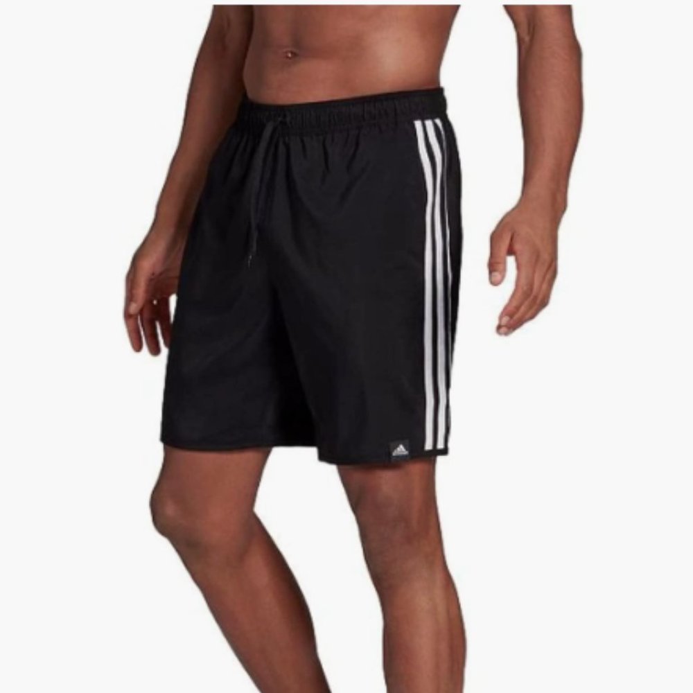 adidas Men's Classic 3-Stripes Swim Shorts SIZE MEDIUM